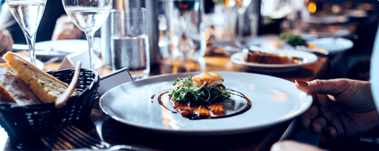 Image of plate at restaurant